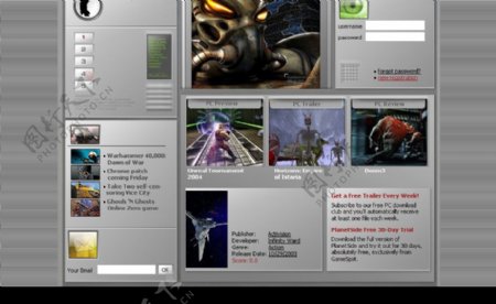 欧美游戏FLASH动感网站含FLASHPSDHTML图片
