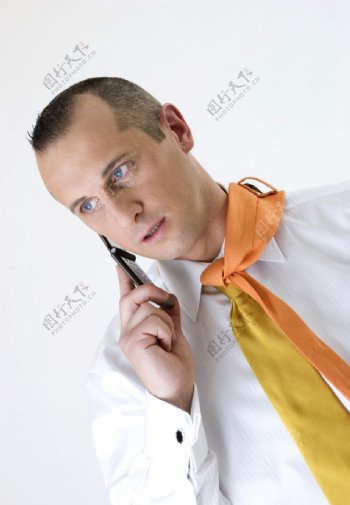 男士领带打电话图片