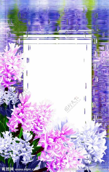 梦幻花朵相框图片
