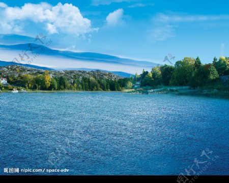 湖光山色风景素材图片