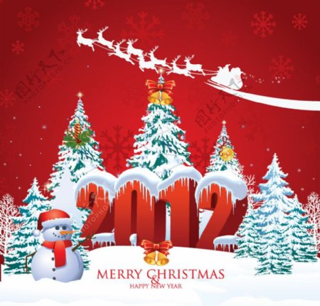 2012圣诞节背景图片