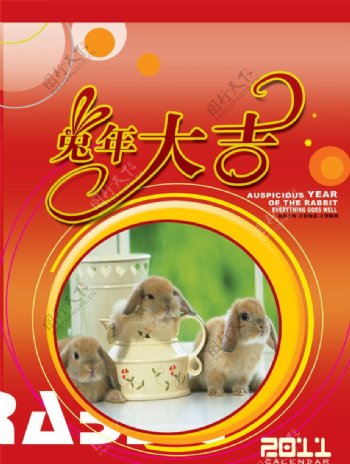 兔年大吉春节封面图片