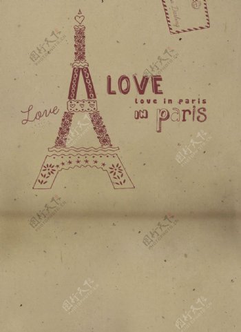 巴黎铁塔背景墙图片