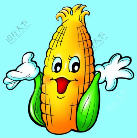 玉米卡通人图片