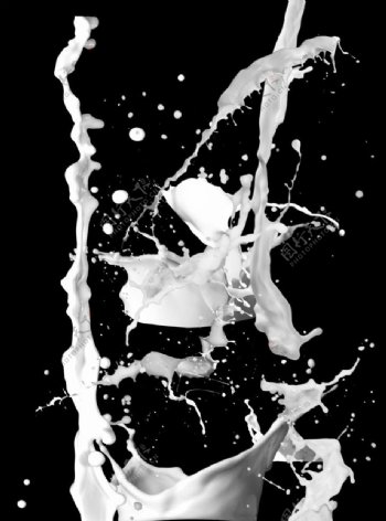 牛奶迸溅效果图片