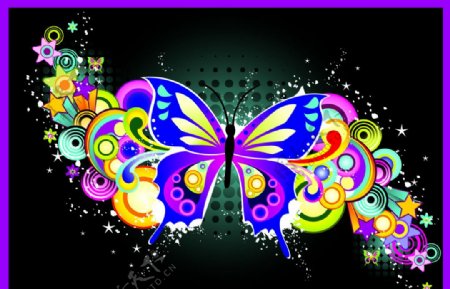 蝴蝶与花背景图图片