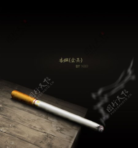 黑底香烟背景素材图片