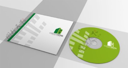 绿色封面和光盘图片