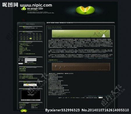 橘子黑色模板图片
