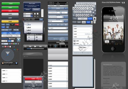 设计专用iPhone4高清GUIPSD源文件图片