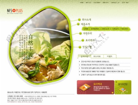 韩国养生主题餐厅网站首页图片