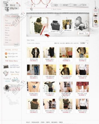 韩国服装电子卖场网站图片