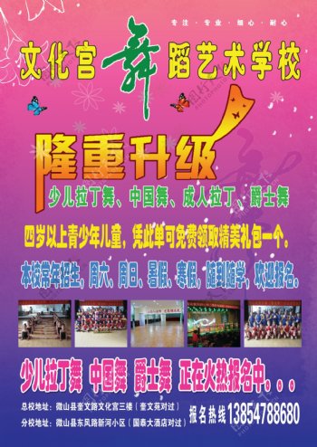 文化宫舞蹈学校宣传单图片