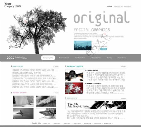 韩国精美网页模板图片