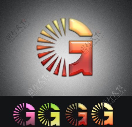 水晶Logo设计G字设计图片