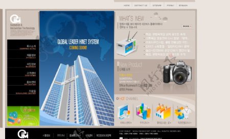 韩国数码相机网页设计模板图片