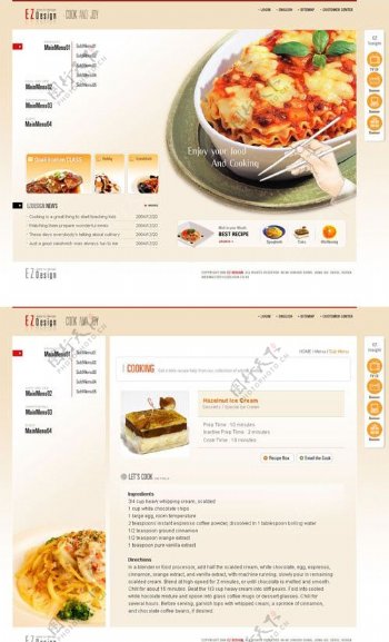 美食文化信息网站厨艺技术交流网站版面PSDAIFLA图片