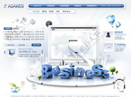 韩国精美商务网页模板系列图片