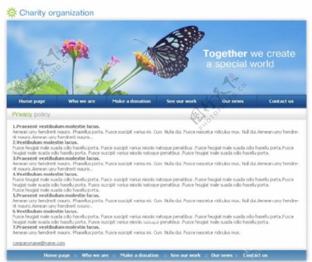 欧美儿童网站模板图片