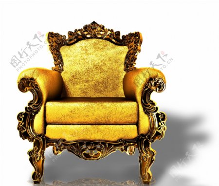 金色贵气椅子图片