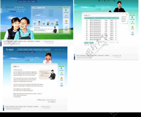 韩国少儿网站模板图片