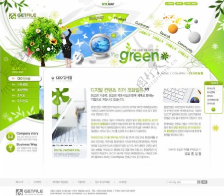创意韩国网页模板图片