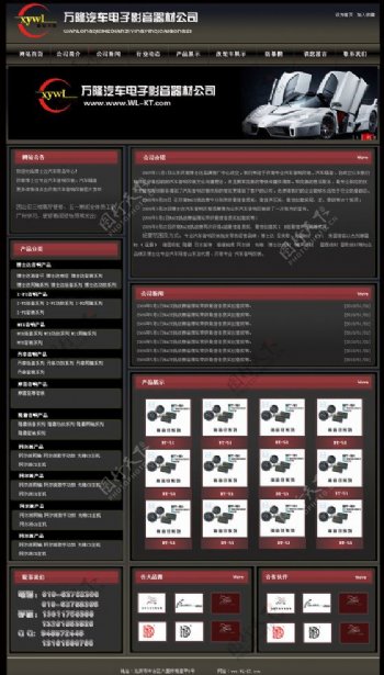 电子影音网站模版图片