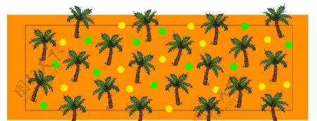 椰树拼贴纸图片