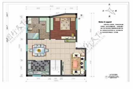 室内设计彩色平面图片
