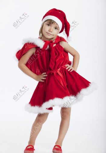 圣诞可爱漂亮小女孩图片