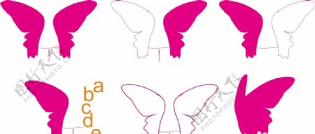 蝴蝶标志图片