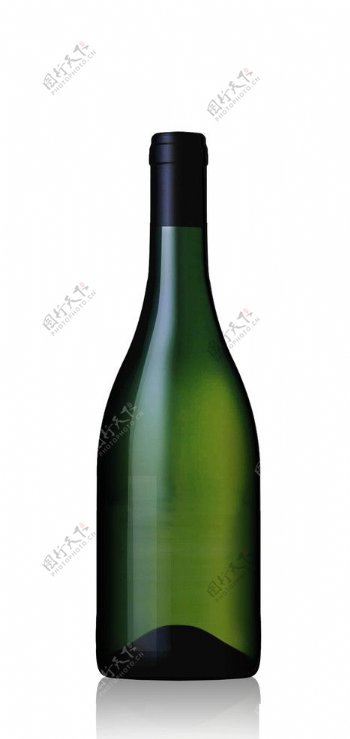 干白葡萄酒瓶分层效果图图片