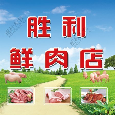 鲜肉店海报图片