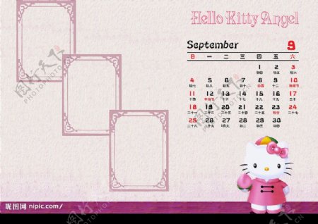 2011年台历可爱Kitty猫图片