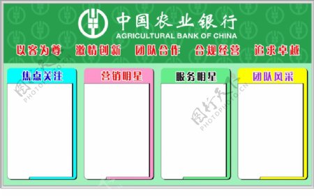 中国农业银行展板图片