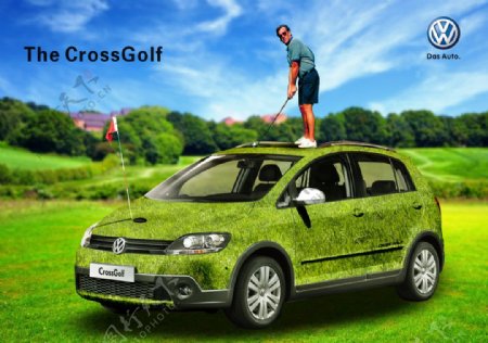 绿色高尔夫汽车图片