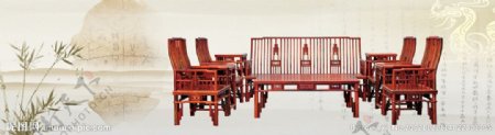 红木家具客厅沙发茶几中国风分层不精细图片