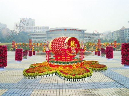春节广场布置图片