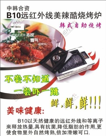 韩式烧烤炉海报图片