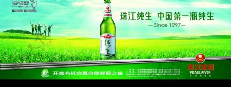 珠江纯生啤酒户外广告图片