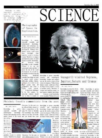 科学报纸图片