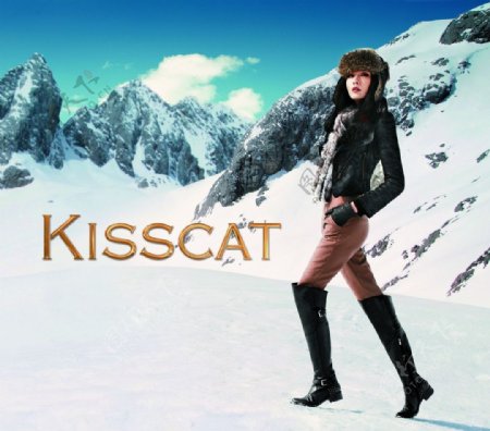 KISSCAT冬季形象画图片