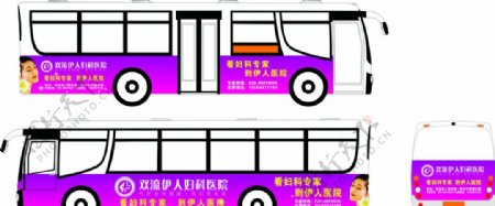 妇科医院公交车广告图片