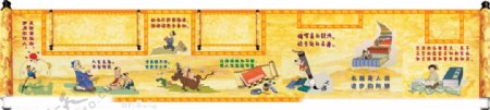 中国文化卷轴图片