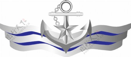 海军胸标AI矢量图