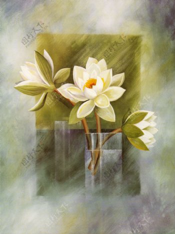 美式花卉装饰油画