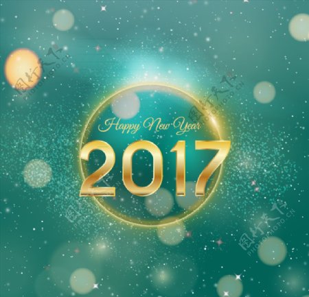 创意2017年新年贺卡矢量素材