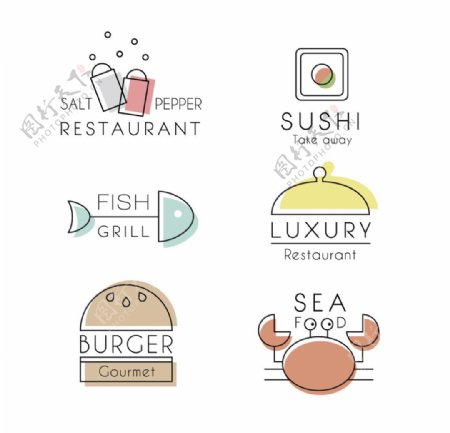 餐厅食品符号