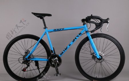 蓝色自行车