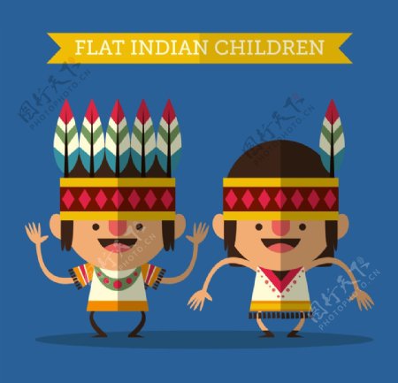 滑稽的印度儿童